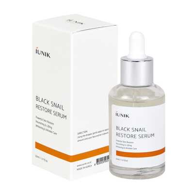 iUNIK Black Snail Restore Serum ze Śluzem Ślimaka 50ml