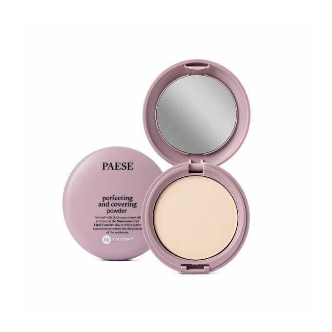 PAESE Puder Upiększająco-Kryjący Nanorevit Perfecting and Covering 02 Porcelain