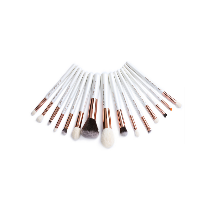 Jessup Zestaw 15 Pędzli do Makijażu T222 White/Rose Gold 