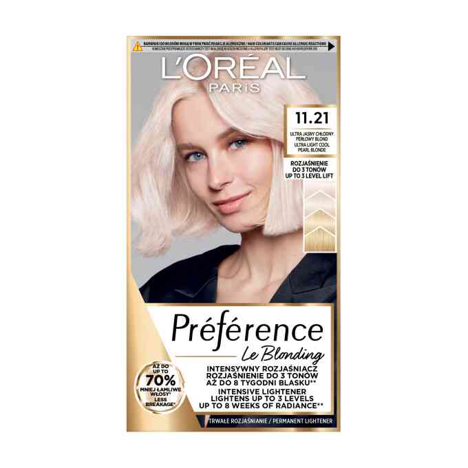 Loreal Preference Farba do Włosów 11.21 Moscow Ultrajasny Chłodny Perłowy Blond