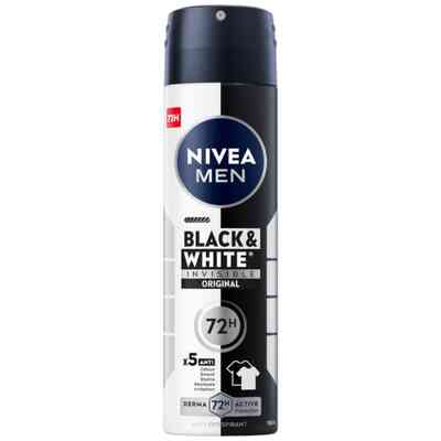 NIVEA MEN Black &amp; White Power Antyperspirant Spray 150ml