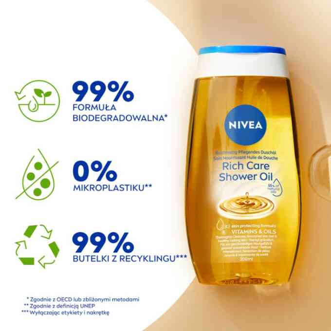 NIVEA Natural Oil Olejek pod Prysznic 200ml