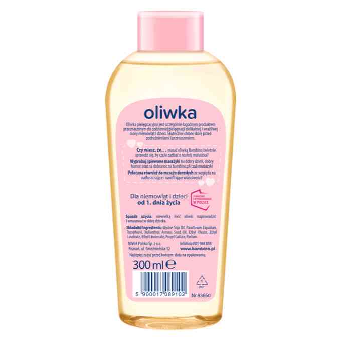 Bambino Oliwka Pielęgnacyjna Dla Niemowląt i Dzieci od Pierwszego Dnia Życia 300ml