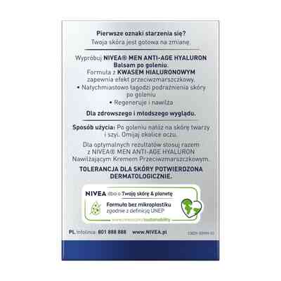 NIVEA Men Anti-Age Hyaluron Przeciwzmarszczkowy Balsam po Goleniu 100ml
