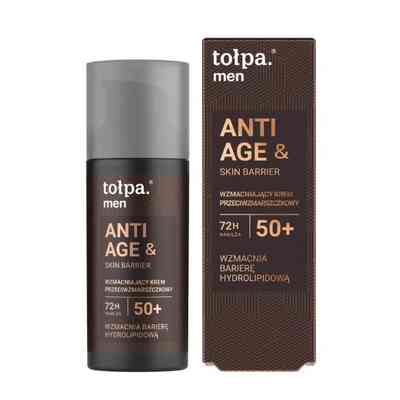 Tołpa Men Anti Age &amp; Skin Barier Wzmacniający Krem Przeciwzmarszczkowy 50+ 50ml