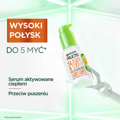 Garnier Fructis Sleek &amp; Stay Serum do Włosów Aktywowane Ciepłem 50ml