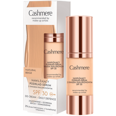 Cashmere Nawilżający Podkład-Serum SPF30 Natural Beige 30ml