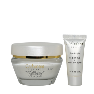 Cashmere ProCollagen 2w1 Krem do Twarzy na Dzień i na Noc + Krem pod Oczy