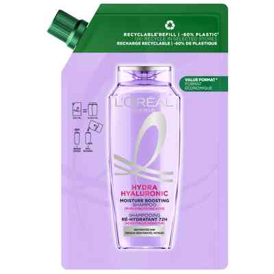 Loreal Hydra Hyaluronic Nawilżający Szampon do Włosów Refill 500ml