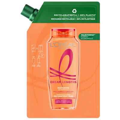 Loreal Dream Lengths Wzmacniający Szampon do Włosów Refill 500ml