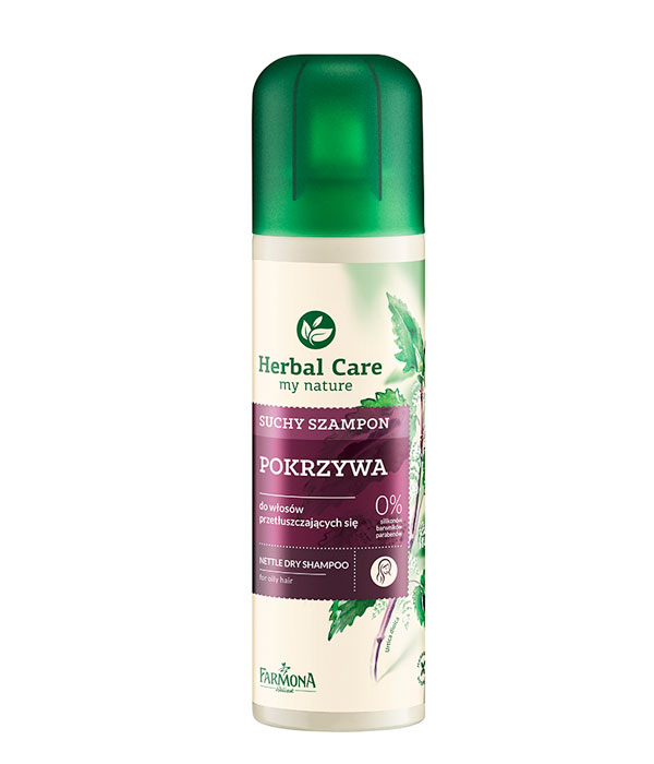 Farmona Herbal Care, suchy szampon do włosów przetłuszczających się, Pokrzywa
