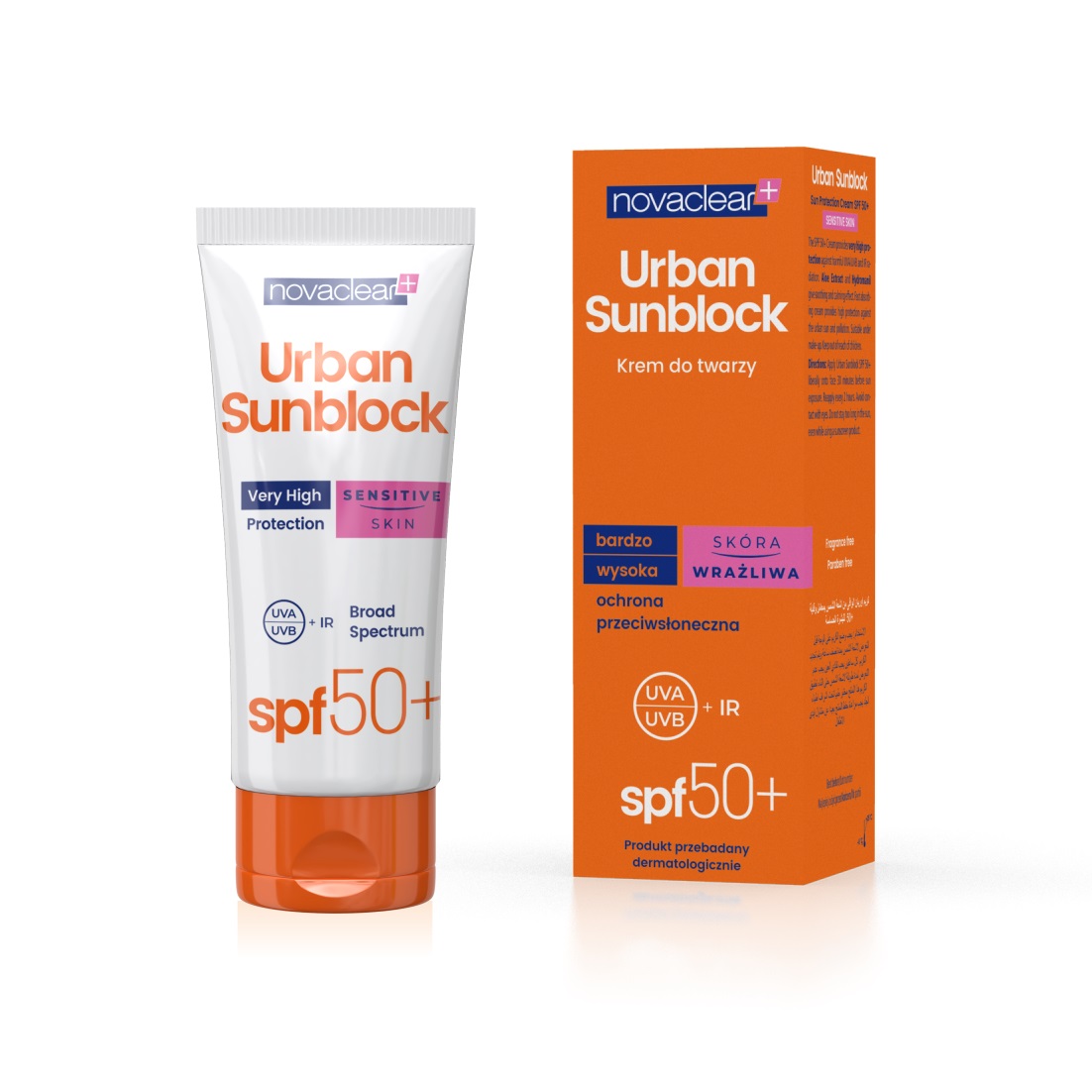 NovaClear Urban Sunblock Krem Ochronny Skóra Wrażliwa SPF50