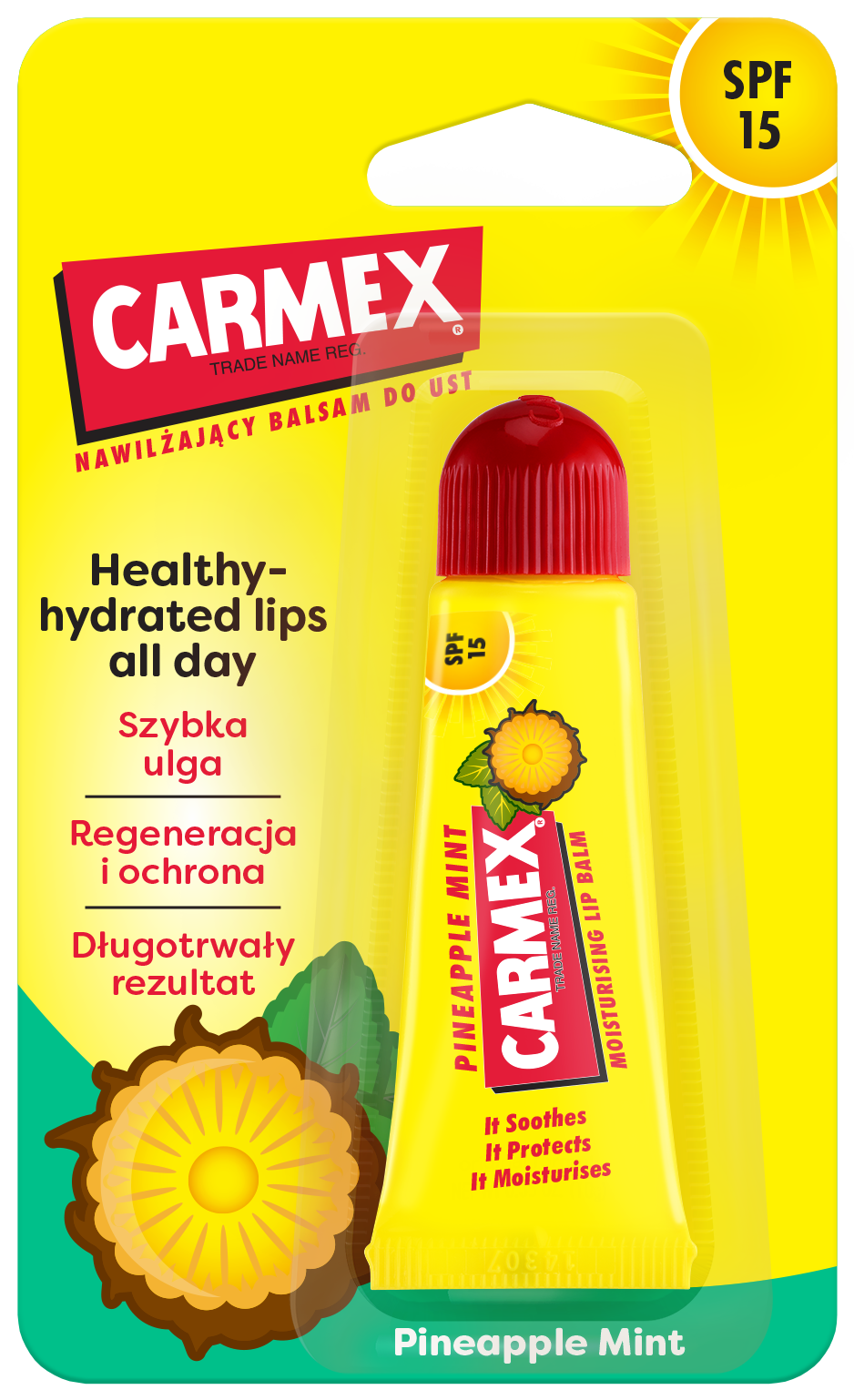 CARMEX Nawilżający Balsam do Ust Classic Pineapple Mint