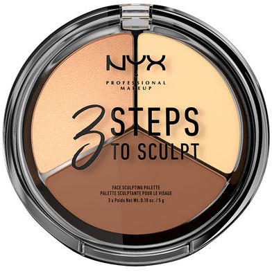 NYX Professional Makeup 3 Steps to Sculpt Paleta do Konturowania 02 Light