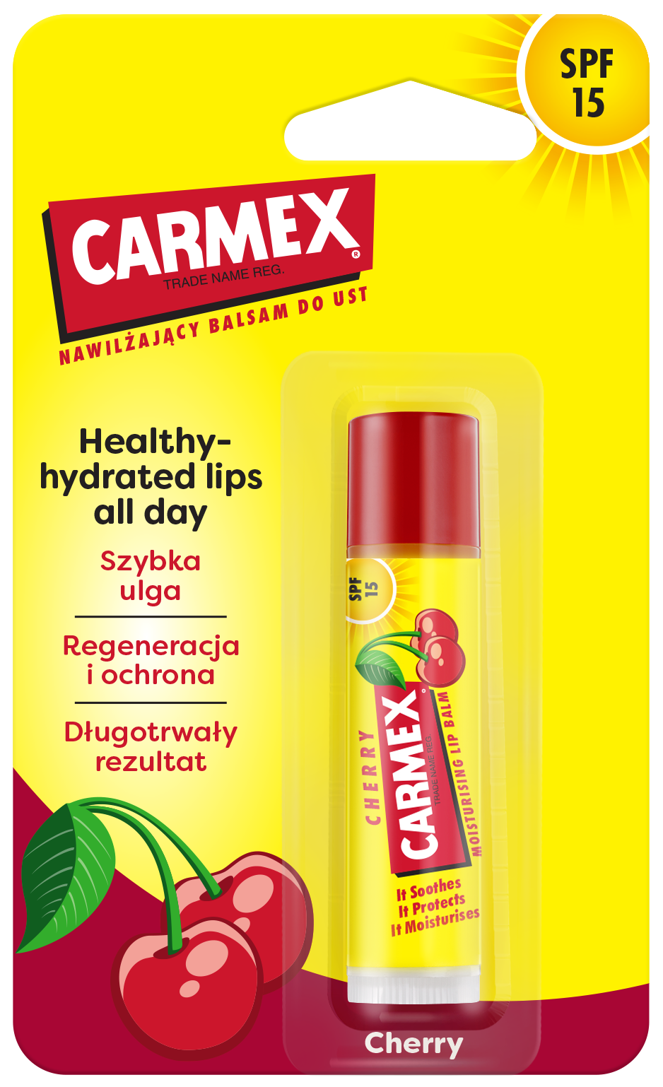 CARMEX Nawilżający Balsam do Ust Classic w Sztyfcie Wiśnia