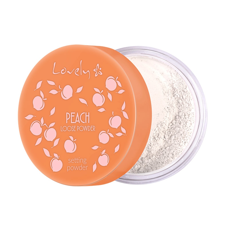 Lovely Peach Loose Powder Puder Sypki