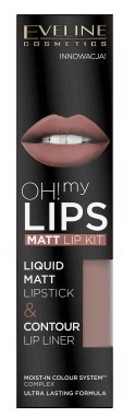 Eveline Oh! My Lips Zestaw do Makijażu Ust 02 Milky Chocolate