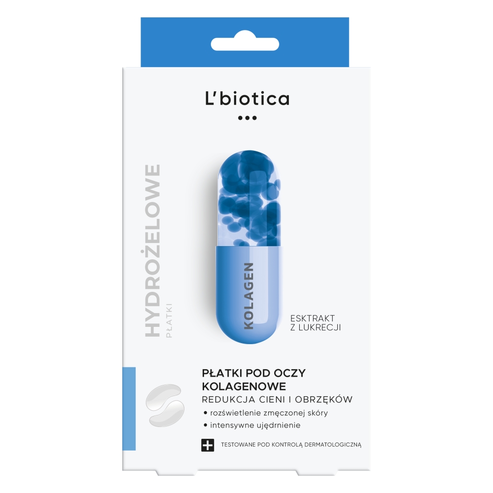 L'biotica Kolageowe Płatki pod Oczy Redukcja Cieni i Obrzęków 3x2 Sztuki