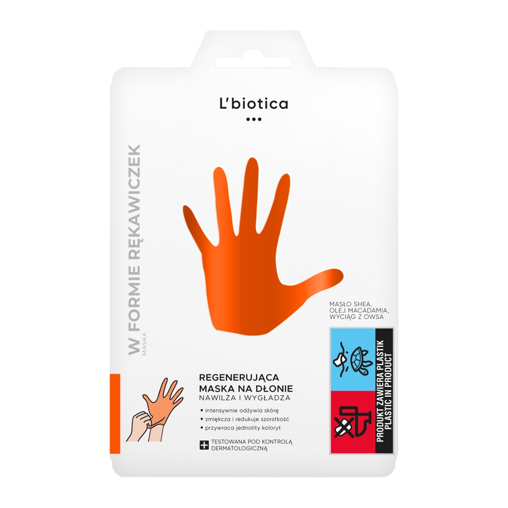 L'biotica Regenerująca Maska na Dłonie