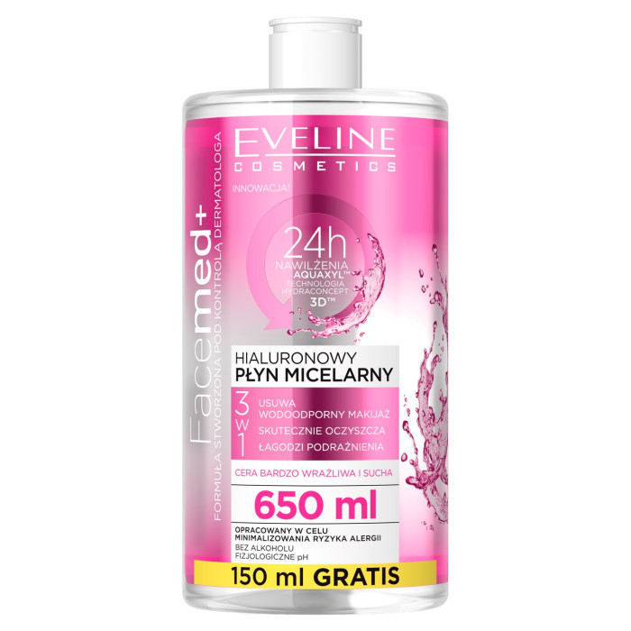 Eveline Facemed+ Hialuronowy Płyn Micelarny 650ml