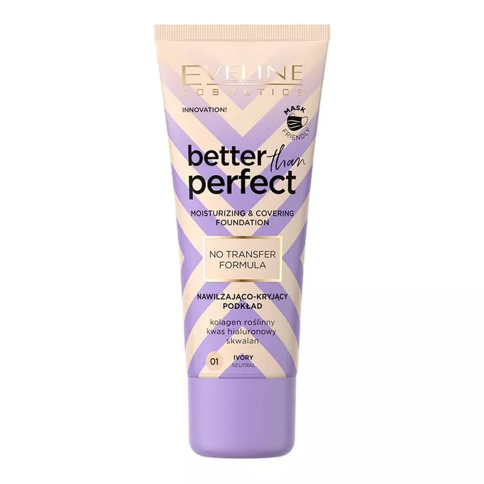 Eveline Better Than Perfect Podkład Nawilżająco-Kryjący 01 Ivory