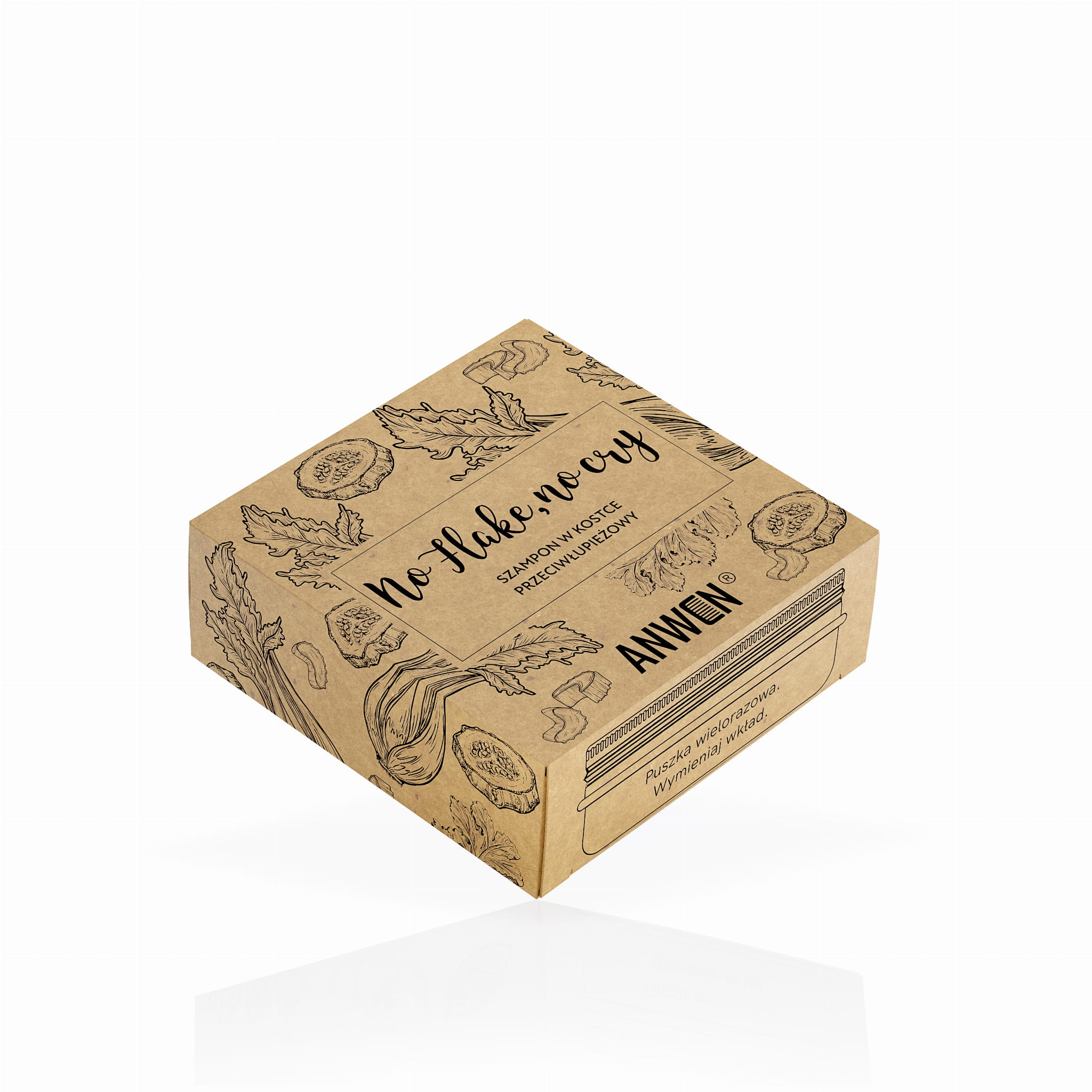 Anwen Szampon w Kostce Przeciwłupieżowy No Flake No Cry 75g