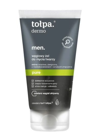 Men Pure Węglowy Żel do Mycia Twarzy