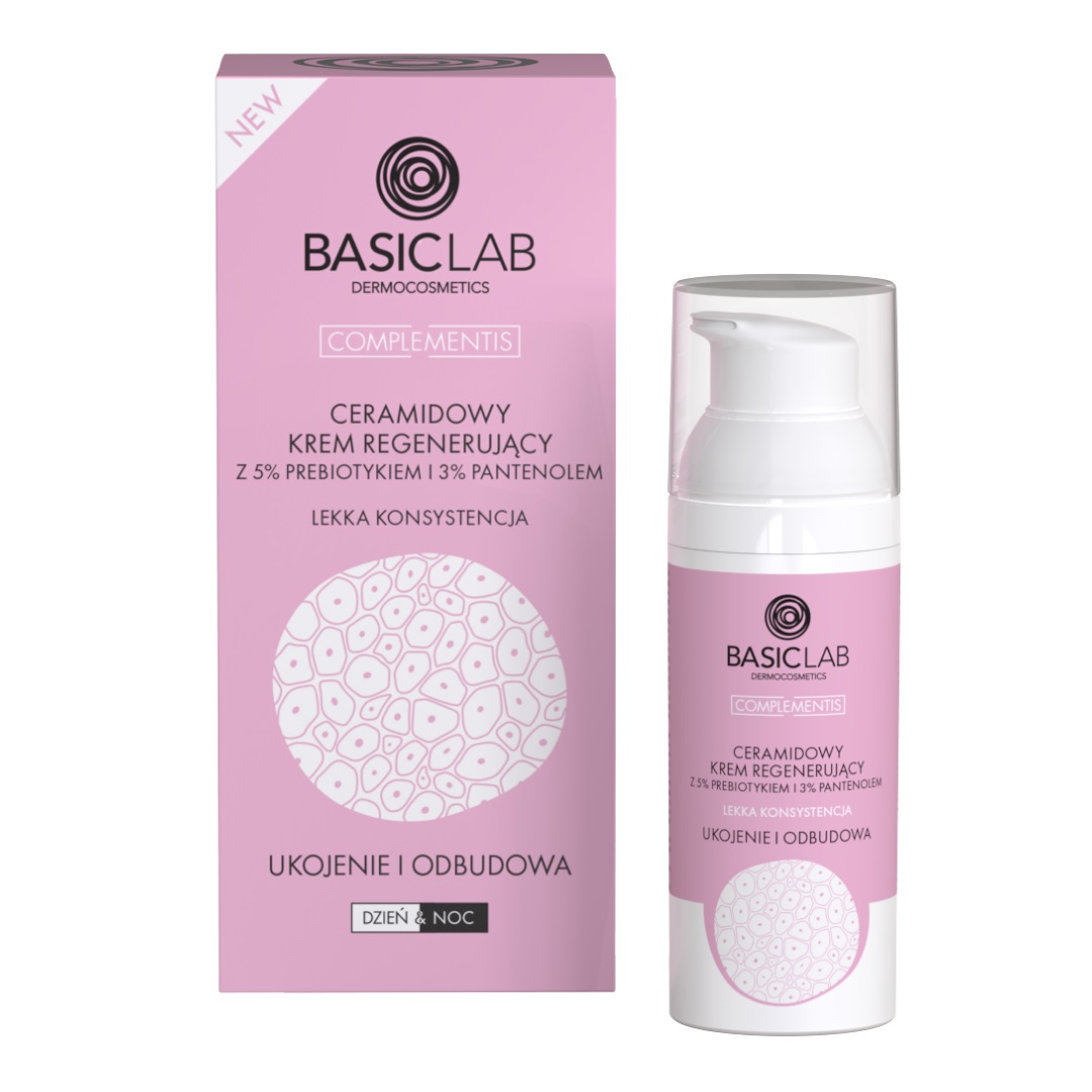BasicLab Krem z Ceramidami Regenerujący Lekki 50ml