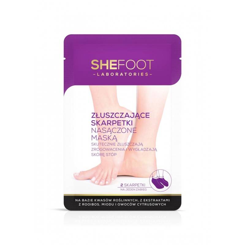 SHEFOOT Złuszczające Skarpetki do Stóp Nasączone Maską