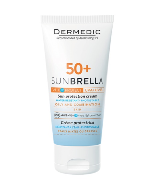 Dermedic Sunbrella Wodoodporny Krem Ochronny Cera Tłusta i Mieszana SPF50+ 50ml