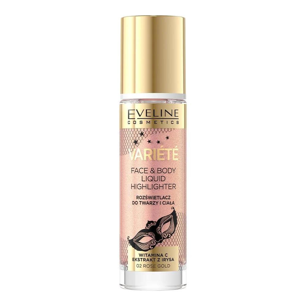 Eveline Variete Rozświetlacz do Twarzy i Ciała 02 Rose Gold