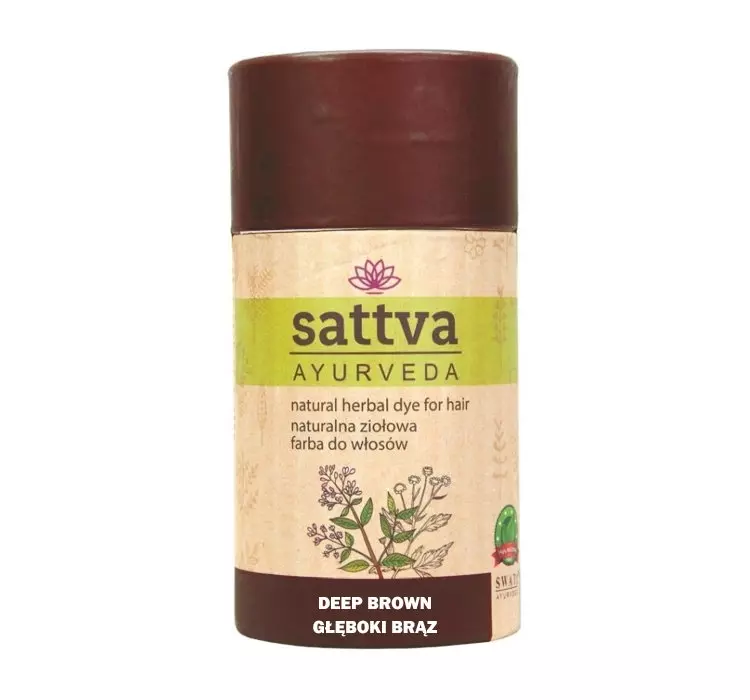 Sattva Naturalna Henna - Ziołowa Farba do Włosów Deep Brown 150g
