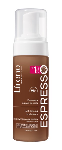 Perfect Tan brązująca pianka do ciała z organiczną wodą kokosową Espresso