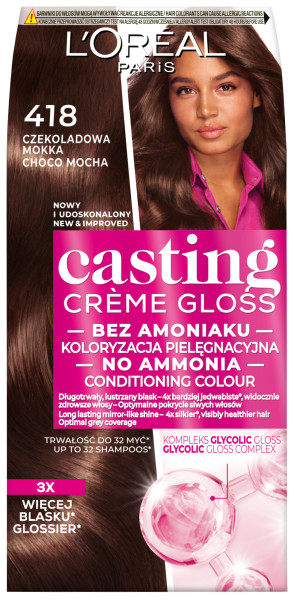 Loreal Casting Creme Gloss Farba 418 Czekoladowa Mokka