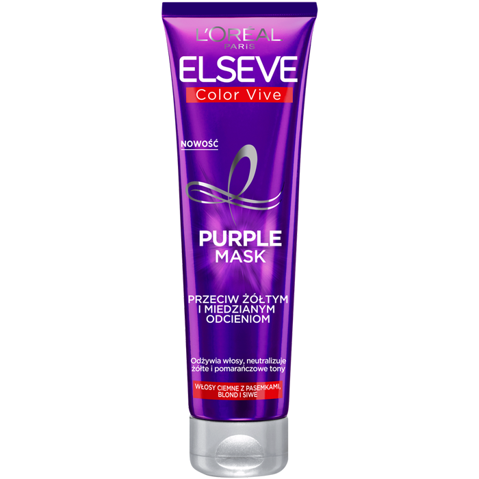 Loreal Elseve Color-Vive Purple Maska Przeciw Żółtym i Miedzianym Odcieniom 150ml