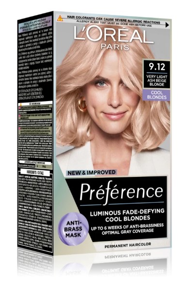 Loreal Preference Farba do Włosów Cool Blondes 9.12