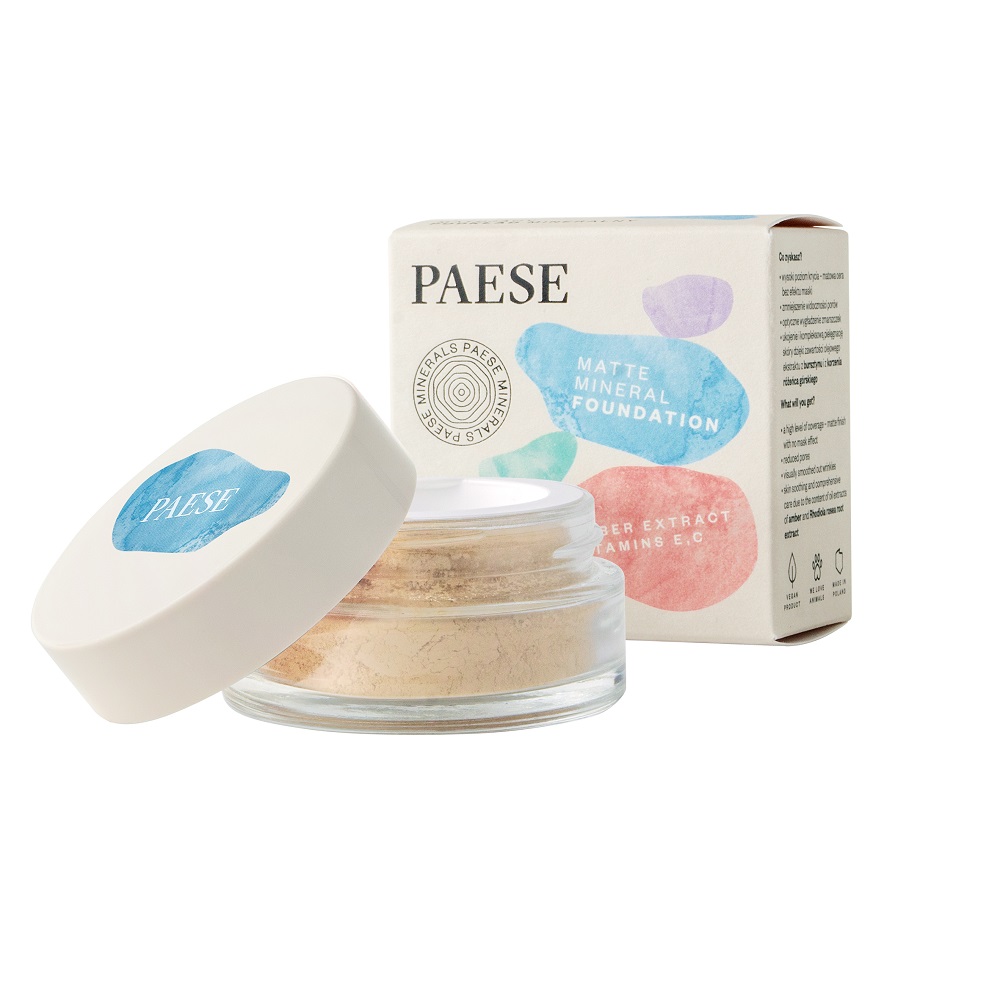 PAESE Minerals Matujący Podkład Mineralny 104W Honey