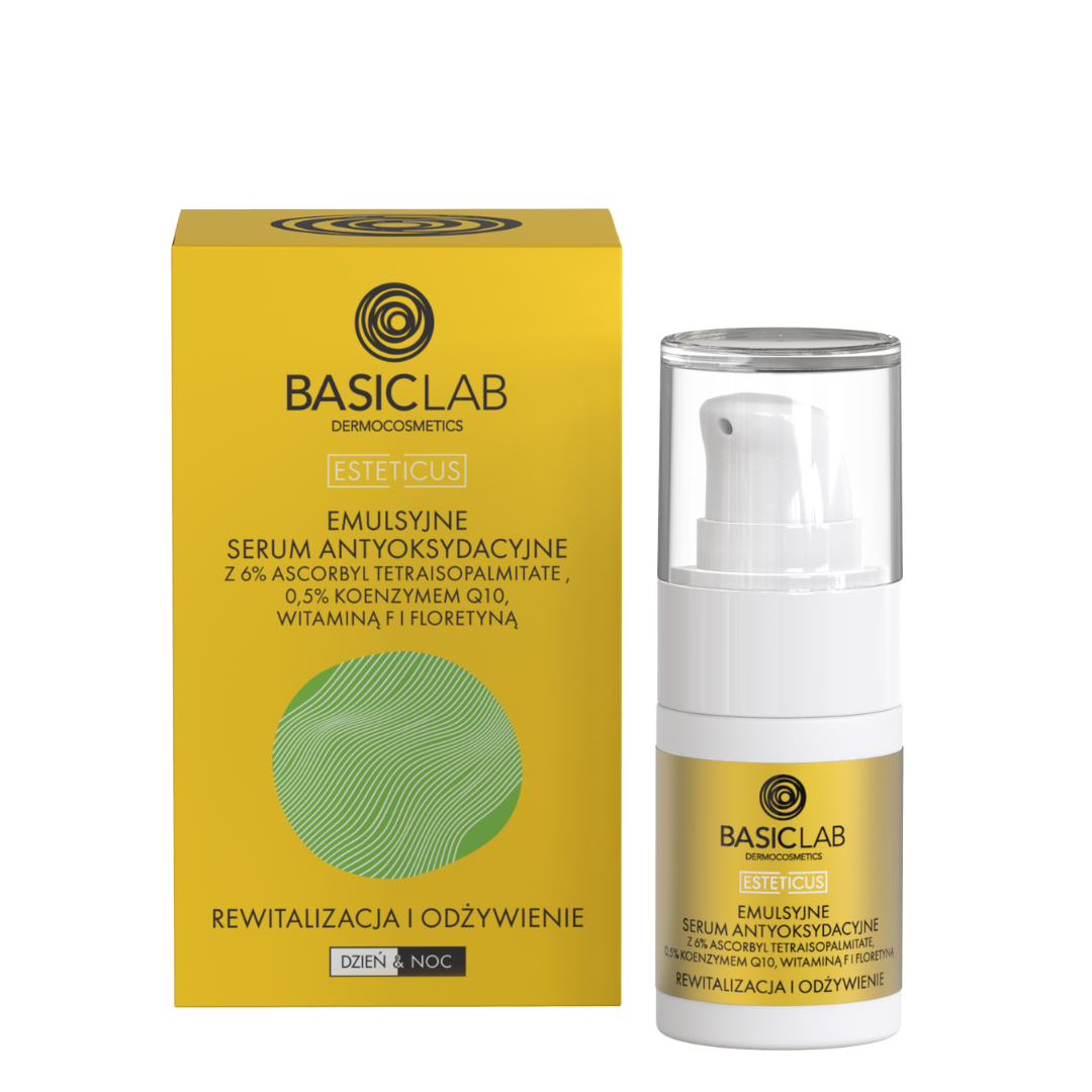 BasicLab Emulsyjne Serum Antyoksydacyjne Rewitalizacja i Odżywienie 15ml