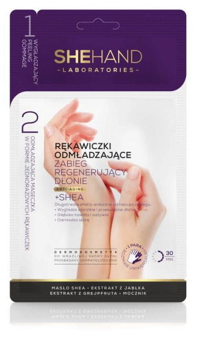SHEHAND Rękawiczki Odmładzające Zabieg Regenerujący Dłonie