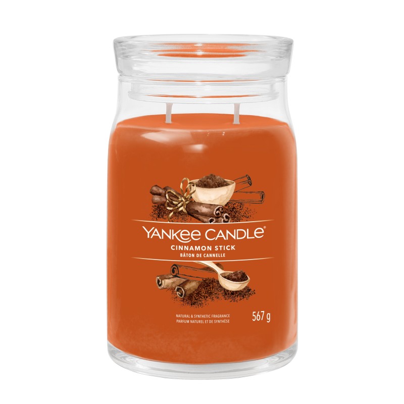 Yankee Candle Signature Świeca w Dużym Słoiku z Dwoma Knotami Cinnamon Stick