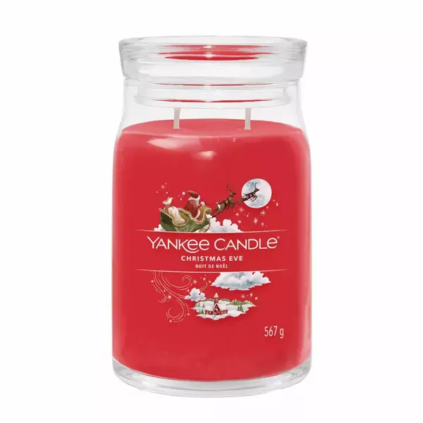 Yankee Candle Signature Świeca w Dużym Słoiku z Dwoma Knotami Christmas Eve