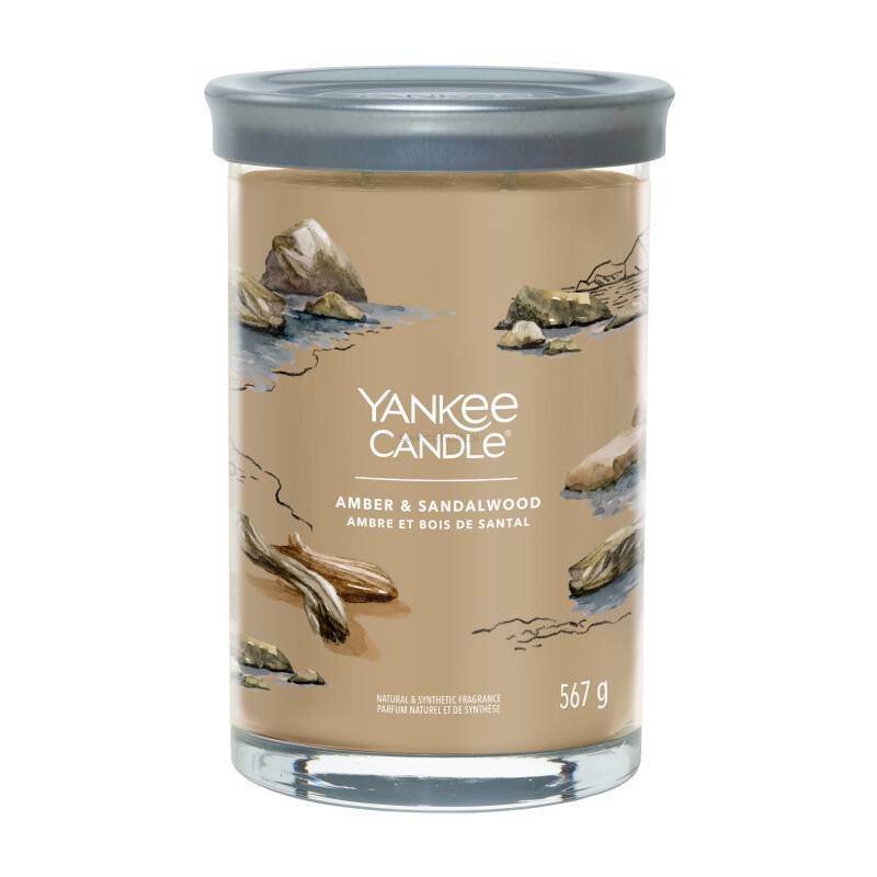 Yankee Candle Tumbler Świeca w Dużym Słoiku z Dwoma Knotami Amber & Sandalwood