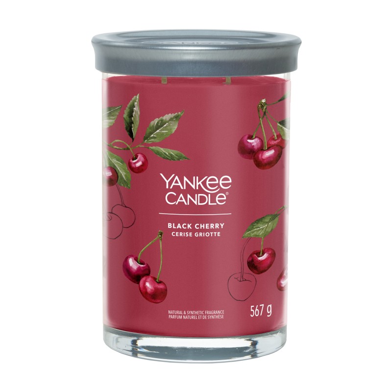 Yankee Candle Tumbler Świeca w Dużym Słoiku z Dwoma Knotami Black Cherry