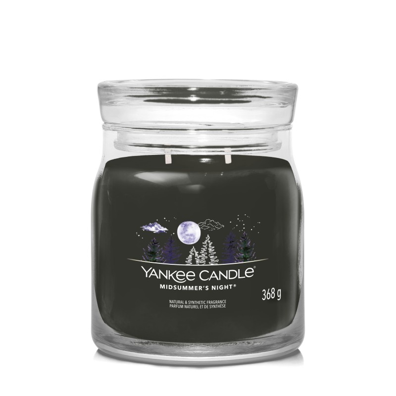 Yankee Candle Signature Świeca w Średnim Słoiku z Dwoma Knotami Midsummer's Night