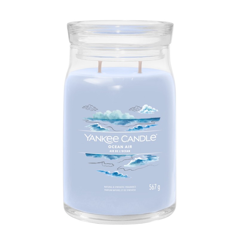 Yankee Candle Signature Świeca w Dużym Słoiku z Dwoma Knotami Ocean Air