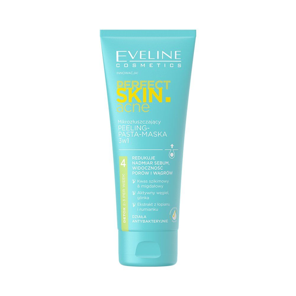 Eveline Perfect Skin Acne Peeling Pasta Maska 3w1 75ml