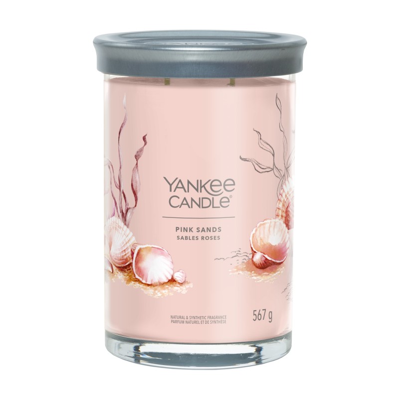 Yankee Candle Tumbler Świeca w Dużym Słoiku z Dwoma Knotami Pink Sands