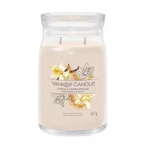 Yankee Candle Signature Świeca w Dużym Słoiku z Dwoma Knotami Vanilla Creme Brulee