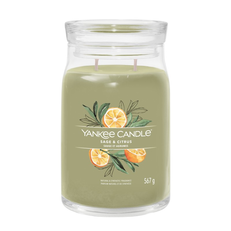 Yankee Candle Słoik Duży 2 Knoty Sage & Citrus
