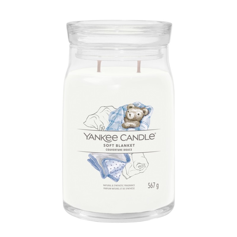 Yankee Candle Signature Świeca w Dużym Słoiku z Dwoma Knotami Soft Blanket